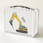 Breker graafmachine cartoon illustratie (Achterkant)