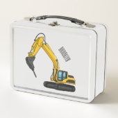 Breker graafmachine cartoon illustratie (Voorkant)