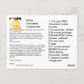 Breking Bread Recipe Card Collectie Cheesecake Briefkaart (Achterkant)