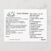 Breking Brood Curry Chicken Recipe Card Briefkaart (Achterkant)