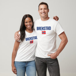 BREKSTAD Noorwegen Vlag T-shirt