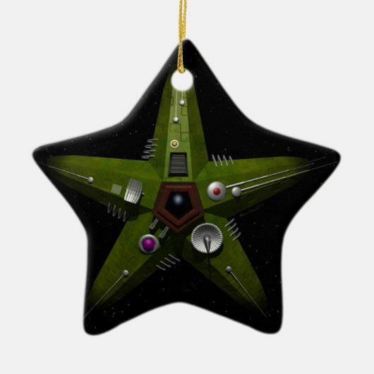 Brell Star 1 Keramisch Ornament (Voorkant)