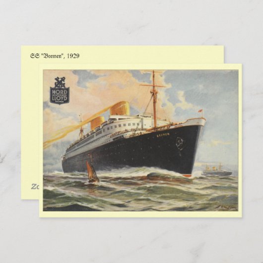 "Bremen" 1929 Briefkaart (Voorkant / Achterkant)