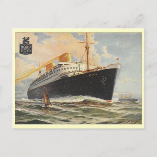 "Bremen" 1929 Briefkaart (Voorkant)