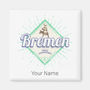 Bremen City Duitsland Retro Town Musicians Vintage Magneet