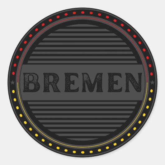 Bremen City Pride Emblem – German Identity Ronde Sticker (Voorkant)