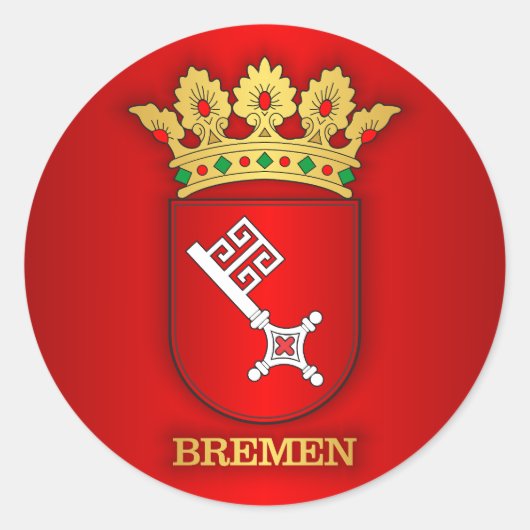 Bremen COA Ronde Sticker (Voorkant)