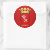 Bremen COA Ronde Sticker (Tas)