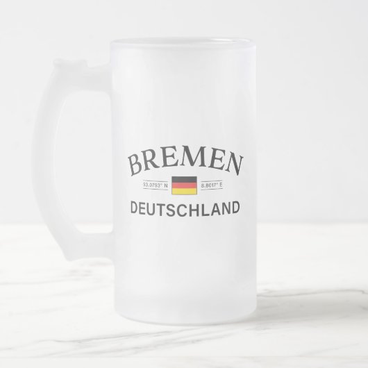 Bremen Deutschland coördineert Duits Matglas Bierpul (Links)