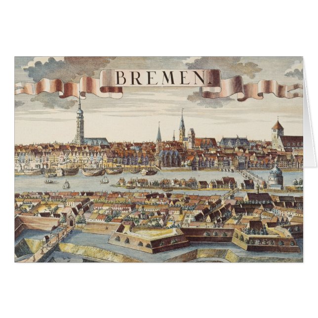 Bremen, Duitsland, 1719 (Voorkant Horizontaal)