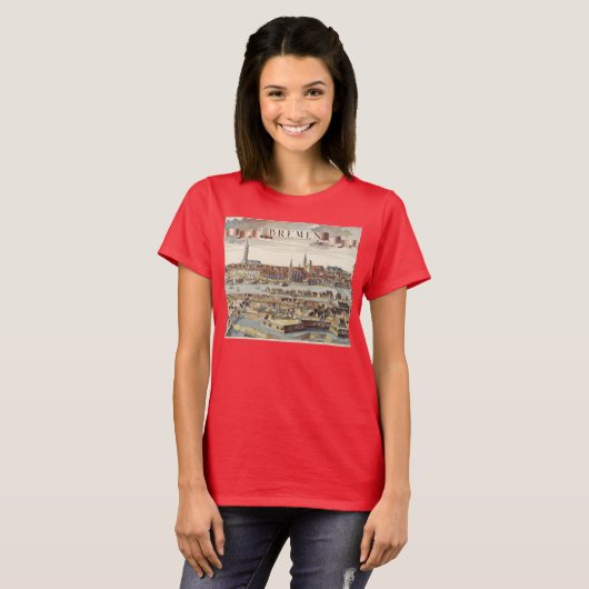 Bremen, Duitsland, 1719 T-shirt (Voorkant volledig)