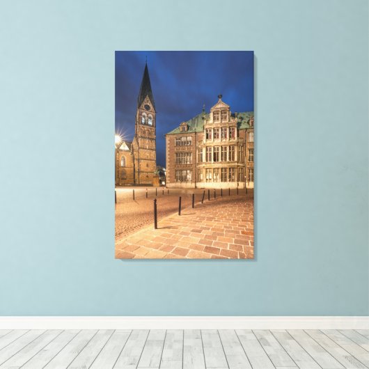 Bremen Duitsland Canvas Afdruk (Insitu (Houten vloer))