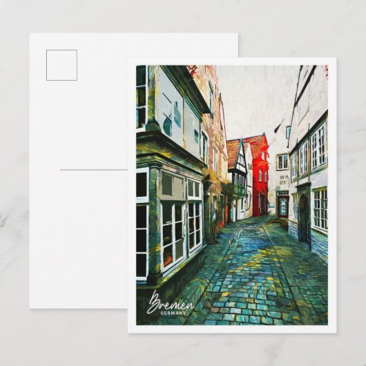 Bremen Duitsland Mooi olieverflandschap Briefkaart (Voorkant / Achterkant)