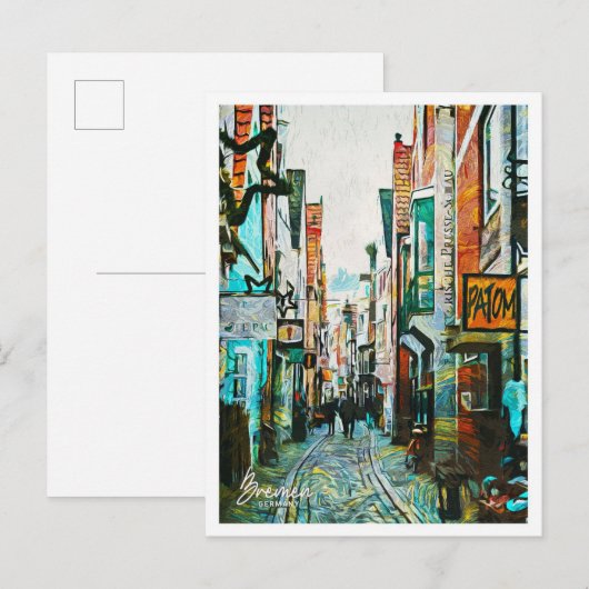 Bremen Duitsland Mooi olieverflandschap Briefkaart (Voorkant / Achterkant)