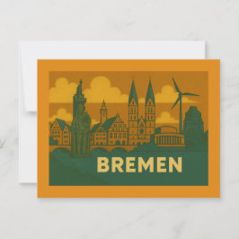 Bremen Duitsland Stad Kunst Briefkaart