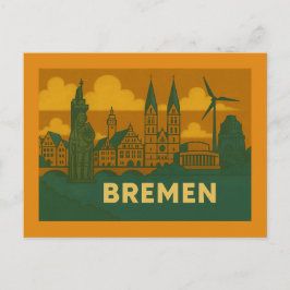 Bremen Duitsland Stad Kunst Briefkaart