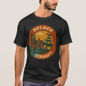 Bremen Duitsland Stad Kunst T-shirt (Voorkant)