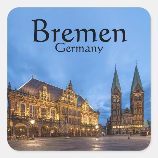 Bremen Duitsland Vierkante Sticker (Voorkant)