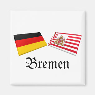 Bremen, Duitsland Vlag Tiles Magneet