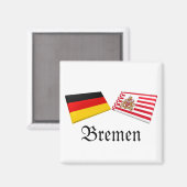Bremen, Duitsland Vlaggen Tegels Magneet (Voorkant / Achterkant)