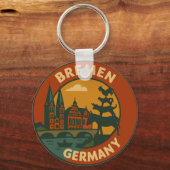 Bremen Germany City Art Sleutelhanger (Achterkant)