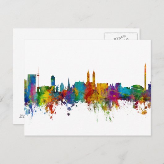 Bremen Germany Skyline Briefkaart (Voorkant / Achterkant)