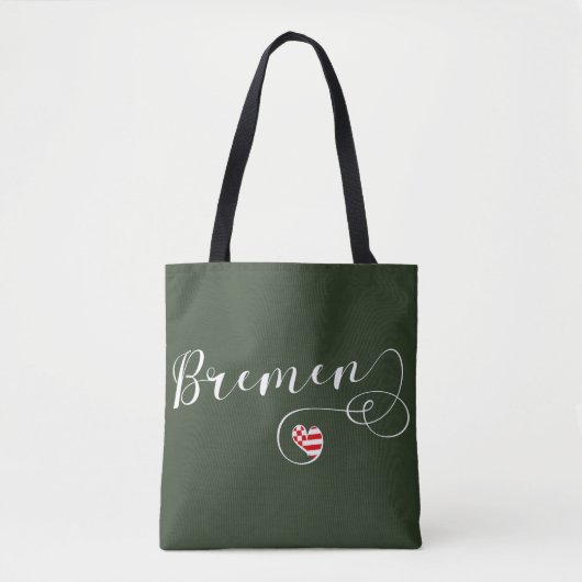 Bremen Heart Flag, Duitsland Tote Bag (Voorkant)