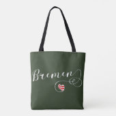 Bremen Heart Flag, Duitsland Tote Bag (Achterkant)