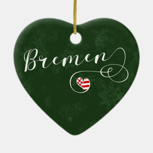 Bremen Heart, Ornament met kerstbomen, Duitsland (Achterkant)