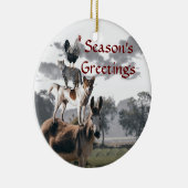 Bremen Musicians Fun Animal Story Keramisch Ornament (Rechts)