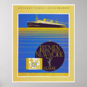 Bremen - New York in der 1st Classe Poster (Voorkant)