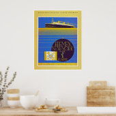 Bremen - New York in der 1st Classe Poster (Keuken)