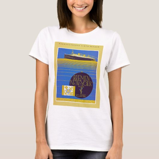 Bremen - New York in der 1st Classe T-shirt (Voorkant)