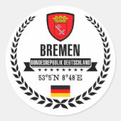 Bremen Ronde Sticker (Voorkant)