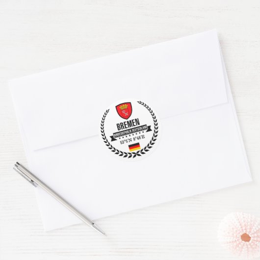 Bremen Ronde Sticker (Envelop)