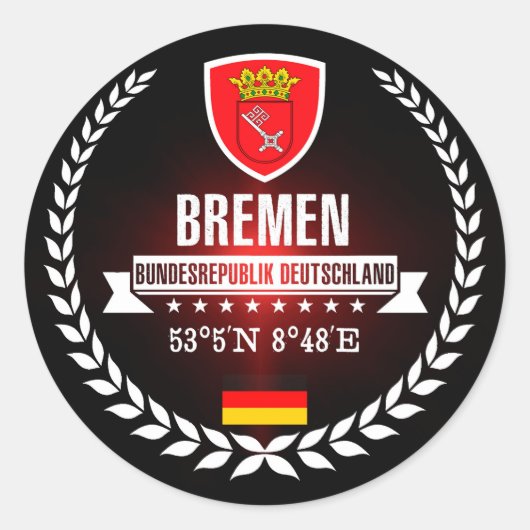 Bremen Ronde Sticker (Voorkant)