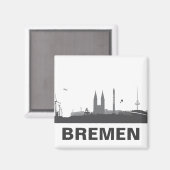 Bremen Skyline Kühlschrank Magnet (Voorkant / Achterkant)