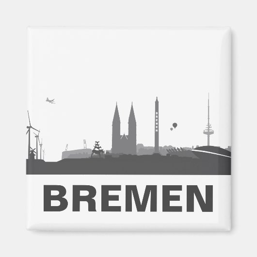 Bremen Skyline Kühlschrank Magnet (Voorkant)