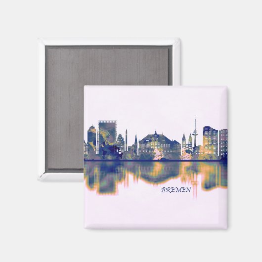 Bremen Skyline Magneet (Voorkant / Achterkant)