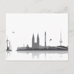 Bremen Skyline - Postkarte / Grußkarte Briefkaart