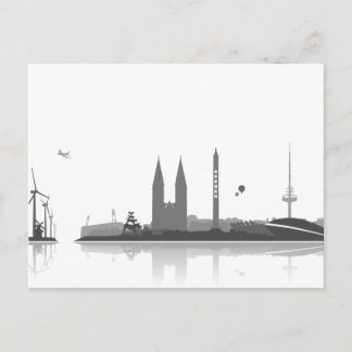 Bremen Skyline - Postkarte / Grußkarte Briefkaart
