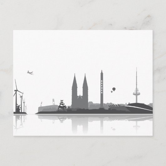 Bremen Skyline - Postkarte / Grußkarte Briefkaart (Voorkant)