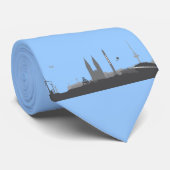 Bremen Skyline Stropdas (Opgerold)