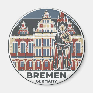 Bremen Stadhuis en Roland Duitsland Magneet