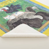 Bremen Town Musicians - Waterverf Sherpa Deken (3/4)