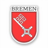 Bremen - Wapenmunt van de Button Sticker (Voorkant)