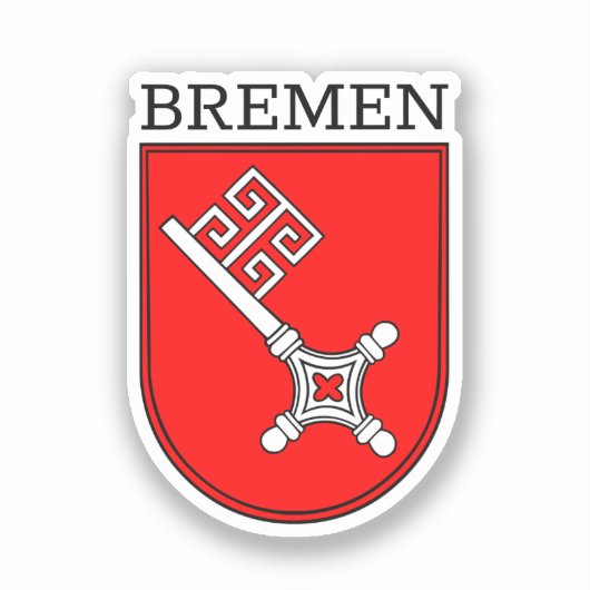 Bremen - Wapenmunt van de Button Sticker (Voorkant)