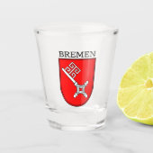 Bremen wapenschild shot glas (Voorkant)