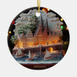 Bremen Wonderland: 3D kerstornament Keramisch Ornament