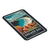 Bremer Bay Australië Illustratie Reizen Art Retro Magneet (Rechterzijde)